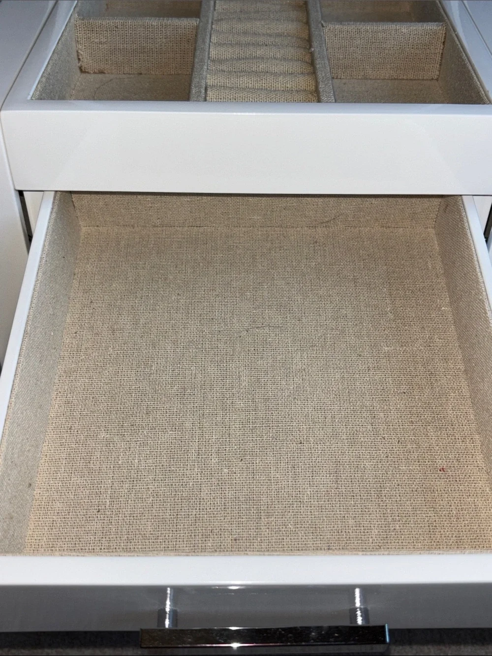 West Elm Mid-Century White Lacquer Jewelry Box Tower - 13.5”H